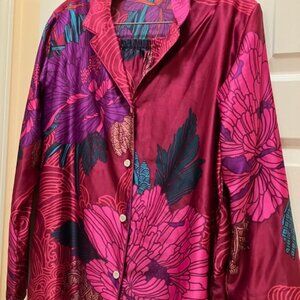 Natori Jubako  pajama set - cranberry